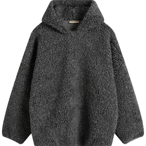 Fear Of God Polar Fleece Hoodie in Paris Sky FG24FW50 gray Fleece Schwarz MEDIUM - Picture 1 of 15